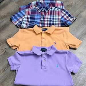 Polo by Ralph Lauren Kids' Purple, Orange, and Plaid Polo Shirts